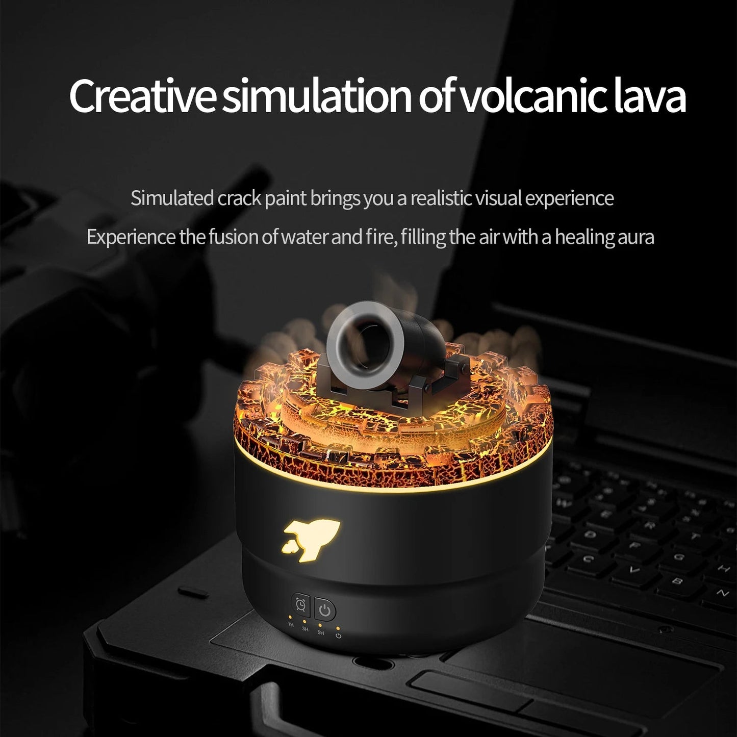 Creative Volcano Aroma Diffuser, Air Humidifier